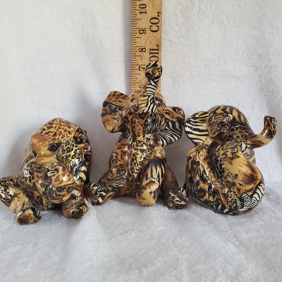 LA VIE Elephant Patchwork Figures (3) - Picture 14 of 16